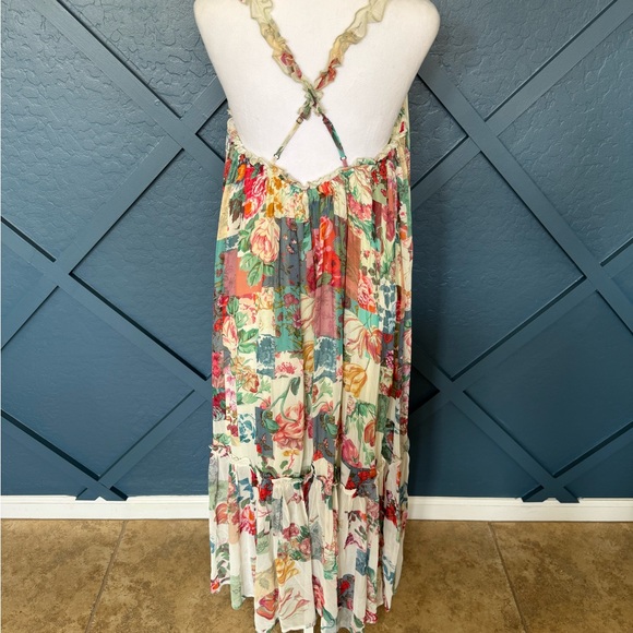Anthropologie Patchwork Floral Midi Dress - Picture 8 of 8